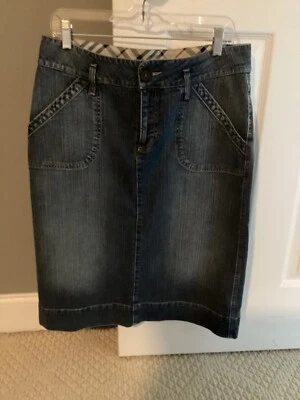 100% Authentic Women's Burberry Denim  Skirt Size US 10 - Image 1 of 4