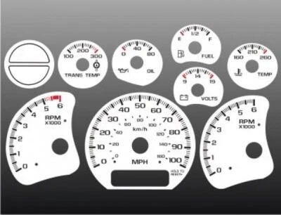 White Face Gauges for 1999-2002 Chevrolet Silverado Truck Gas - Image 1 of 4