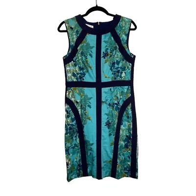 Vestido Donna Morgan para mujer talla 8 sin mangas cambio de cóctel floral mezcla de algodón Foto 1 de 4