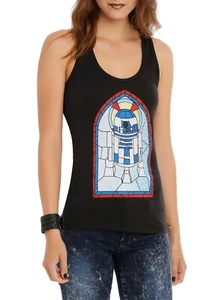 Star Wars Juniors R2-D2 Stained Glass Tank Top Racerback Shirt NWT S, M, L, XL - Picture 1 of 3