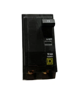 Square D HOM120 15A 10 kA 120/240V Miniature Circuit Breaker - Picture 1 of 4