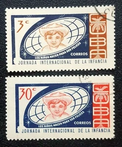 sCUBA Sc# 789-790 INTERNATIONAL CHILDRENS' WEEK Cpl set of 2 1963 used cto - Picture 1 of 1