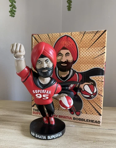TORONTO RAPTORS “Superfan” #95 Nav Bhatia EXCLUSIVE Bobblehead NIB! Cover