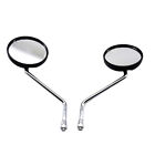 1 Pair Motorcycle Rear View Side Round Mirrors Universal 10Mm For Harley Yamaha