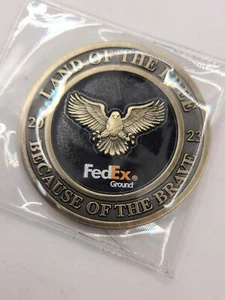 2023 FedEx Land Of The Free Because Of The Brave Challenge Coin - Picture 1 of 4