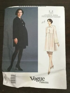 Vogue 1465 Maternity Very Easy Tunic with Collar Tapered Skirt Size 6-10 Uncut - Picture 1 of 6