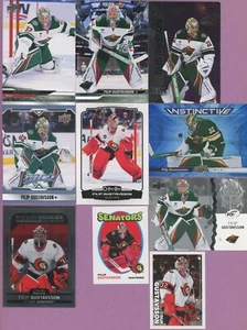 HUGE MINNESOTA WILD GOALIE FILIP GUSTAVSSON 10 DIFFERENT CARDS LOT SWEDEN ROOKIE - Foto 1 di 1