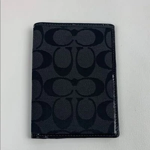Coach Black Wallet Slip pockets Signature C design - Picture 1 of 11