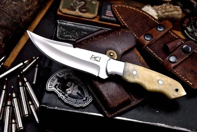 CFK IPAK Handmade Custom CAMEL BONE Hunting Skinning Camping Hiking Sport Knife - Image 1 of 4
