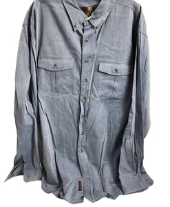 The Territory Ahead Shirt Blue Size 2XL T Lightweight Corduroy Button Up Cotton - Picture 1 of 5