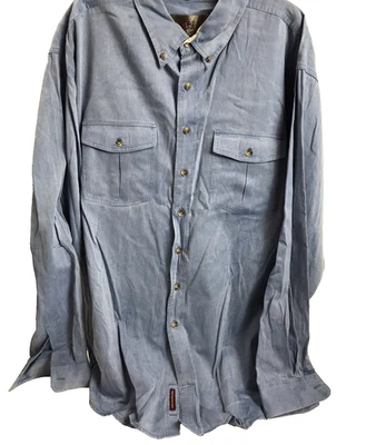 The Territory Ahead Shirt Blue Size 2XL T Lightweight Corduroy Button Up Cotton - Image 1 of 4