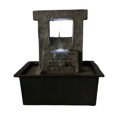 Zen Water Fountain Light Up Small Ashland Office Indoor Decor Relaxation NEW - Image 1 of 4