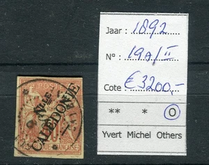 FRANCE; NEW CALEDONIA 1892 Rare unissued Imperf 40c. used value - Picture 1 of 2