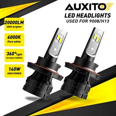 AUXITO H13 9008 LED Headlight Light for Ram 1500 2500 3500 4500 5500 2009-2012 — 第 1/4 张图片