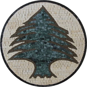 Mosaic Marble Round Cedar Medallion Home Tiles - Picture 1 of 1