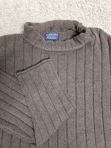 Vintage Polo Jeans Co Ralph Lauren Medium Standard Issue Brown Pullover Sweater - Bild 1 von 9