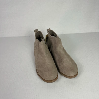 Tom’s Niñas Talla 2.5 Deia Desert Taupe Gamuza Botines Zapatos Foto 1 de 4