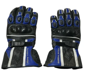 Frank Thomas Black w/Purple Trim Leather Motorcycle Gloves Knuckle Armor Men XL - Bild 1 von 8