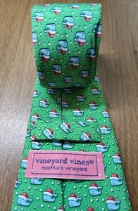 Vineyard Vines Tie Men's 49x3.5" Christmas Whale All Over Print Necktie - Picture 1 of 9