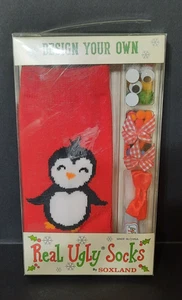 2016 SOXLAND DESIGN YOUR REAL UGLY PENQUIN SOCKS 9-11 - Picture 1 of 4