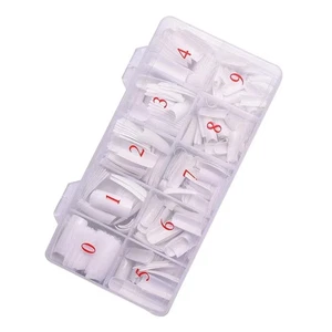500pcs Fashion Manicure Full Cover Natural False Nails Fake Tips Tool Assortment - Picture 1 of 12