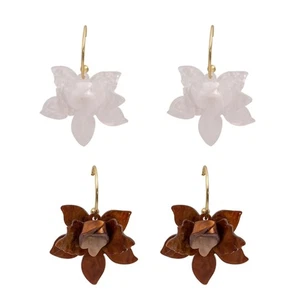 Trendy Acrylic Gardenia Earrings Stylish Dangle Ear Hook For Fashion Individuals - Picture 1 of 8