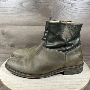 John Fluevog Holden Brown Leather Boots Side Zip Mens Size 11 - Picture 1 of 16