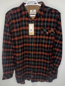 Camicia uomo XL Buck Camp nuova con etichetta leggendaria coda bianca flanella rossa e nera a quadri - Foto 1 di 5