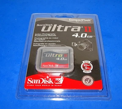 4gb Sandisk Ultra II CF  CompactFlash Memory Card Nikon / Canon Cameras - NOS - Image 1 of 3
