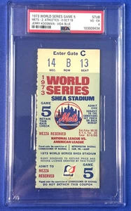 1973 World Series Game 5 MY Mets 2 Oakland A's 0 Baseball Ticket Stub PSA 4 - Picture 1 of 2