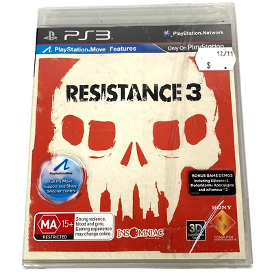 Resistance 3 Sony PlayStation 3 PS3 (2011) PAL Reg 4 Brand New & Factory Sealed - Image 1 of 4