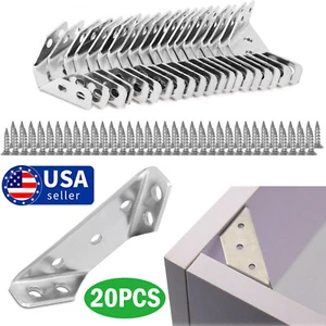 Universal Furniture Corner Connector Stainless Steel Corner Braces For Cabinets - Picture 1 of 14