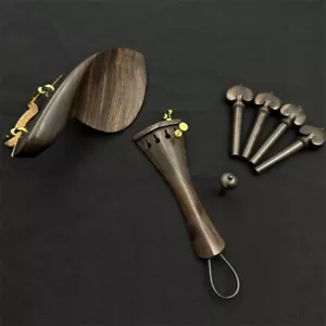 1set Violino Alta Qualità 4/4 Legno Ebano Naturale Accessori Ricambi Raccordi 4/4 - Foto 1 di 5