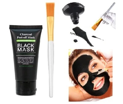 Black Mask with Brush Peel Off Blackhead Remover Charcoal Blackhead Mask  - Image 1 of 4