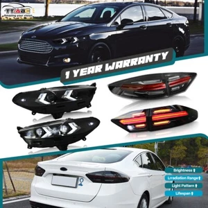 LED Headlights Assembly For Ford Fusion Mondeo 2013-2016 Taillight Rear Lamps - Foto 1 di 23