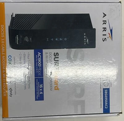 ARRIS Surfboard SBG6950AC2 Cable Modem & Wi-fi Router USED - Image 1 of 2