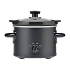 2 QT Slow Cooker, Matte Black Finish, Removeable Stoneware Pot, Model MS54100112