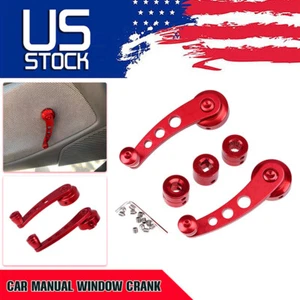 US For 1979-95 Toyota Pickup Car Truck Inside Left Right Window Crank Handle Red - Picture 1 of 9