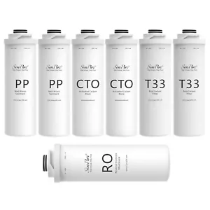 SimPure T1-400 sistema UV RO ricambio filtro acqua PP+CTO+T33+RO set da 1 anno - Foto 1 di 9