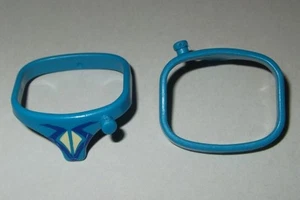 06887, 2x Cinturones, Cinturón de peto (con 1 alfiler), Caballero, Turquesa, Estampado - Imagen 1 de 1