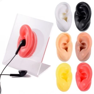 Silicone Ear Model 1:1 Professional Practice Piercing Tools Display Jewelry - Picture 1 of 28