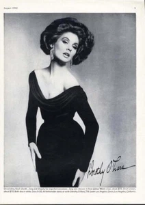 DOROTHY O'HARA 1962 Fashion Ad SUZY PARKER Model Black Sheath Cocktail Dress - Picture 1 of 1