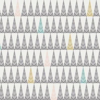 Little Town 100% Cotton Poplin Fabric Tree Farm Lit - per metre - Image 1 of 4