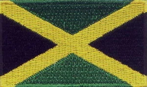 Jamaica Flag Embroidered Patches 2.5"x1.5"  iron-on - Picture 1 of 1