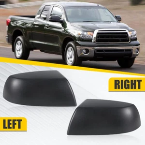 Right Left Top Mirror Cover Cap Matte Black For 2007-2021 Toyota Tundra Sequoia - Picture 1 of 12