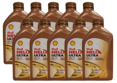 Shell Helix Ultra ECT C2/C3 0W-30 MB 229.52,  VW 50400 Longlife 3 10x1 Liter Öl - Bild 1 von 3