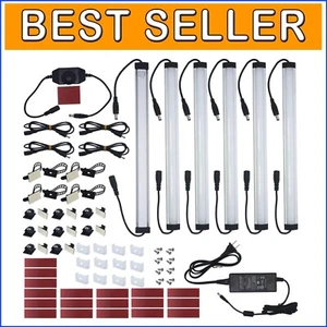 Warm White LED Lighting Kit - 6 x 12" Super Bright Under Cabinet Strips Included - Picture 1 of 11