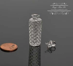 1:12 Miniature Glass Bottle with Lid D54 - Picture 1 of 2