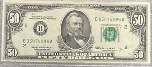 1969 New York B Note $50 Dollar Bill 50BL80 - Picture 1 of 2