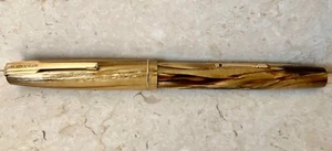 Vintage Waterman's Fountain Pen Brown Ripple - Made in USA - Picture 1 of 4